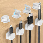 CHOETECH MCC001-WH 6 Pack Professional grade Magnetic Lock Cord Holder Clips White