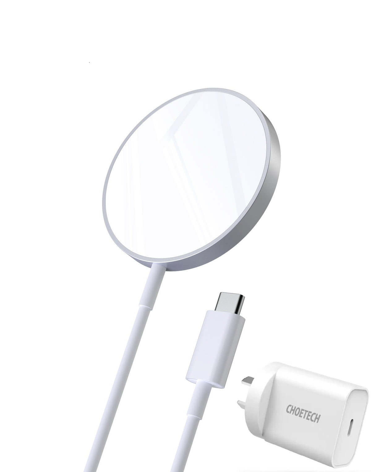 CHOETECH MQ00117-SL (T517+AC) MagLeap Magnetic Wireless Charger + AC