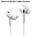 Choetech OC-A011 USB-C In-Ear Headphones 1.2m - White