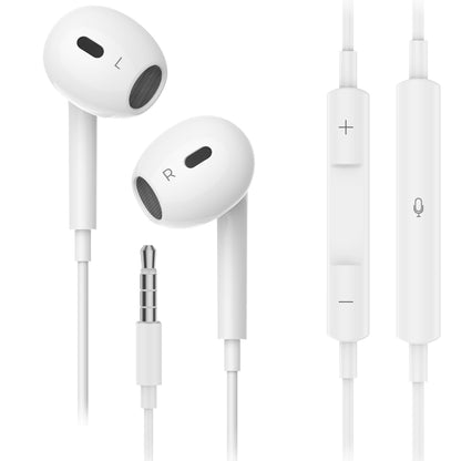 Choetech OC-A016 3.5mm lateral in ear Stereo sound Wired Headphones White