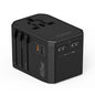 CHOETECH PD6045 GaN Tech 2C+2A 45W Travel Adapter with US EU UK AU Plugs Black
