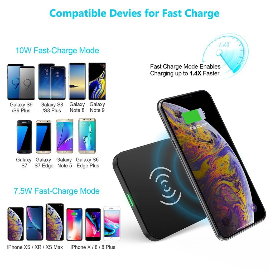 CHOETECH T511S 10W/7.5W Fast Wireless Charger Pad