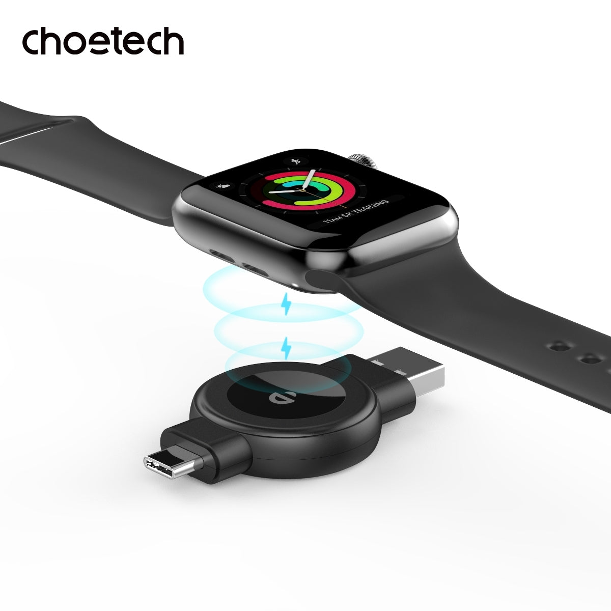 CHOETECH T606-F USB-A +USB-C Magnetic Charger for Samsung & Apple Watch