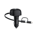 CHOETECH TC0036 PD45W USB-C+USB-A car charger with C+L Interface