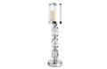 Abode Crystal Candle Holder – Silver - Large