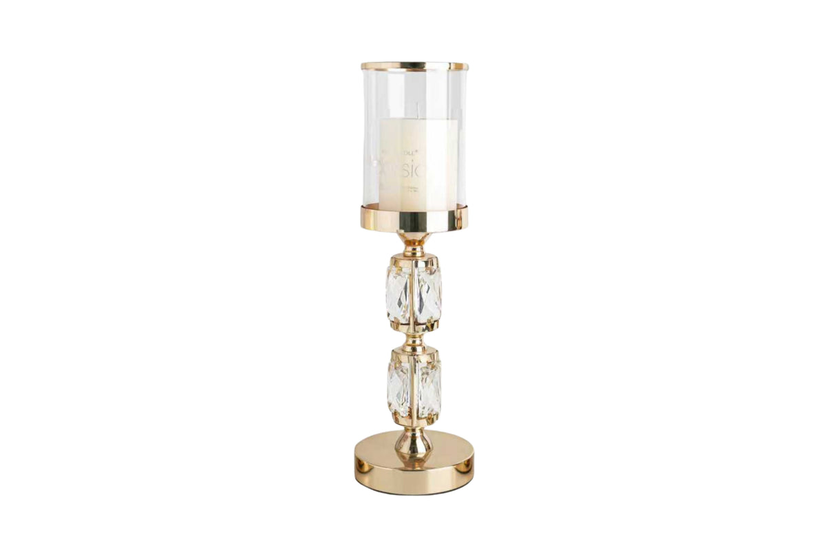 Abode Crystal Candle Holder – Gold - Medium