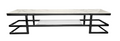 Alexa Black TV Unit - White Marble