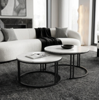 Interior Ave - Premier Nested Coffee Table Set - White Marble Stone