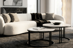 Interior Ave - Premier Nested Coffee Table Set - White Marble Stone