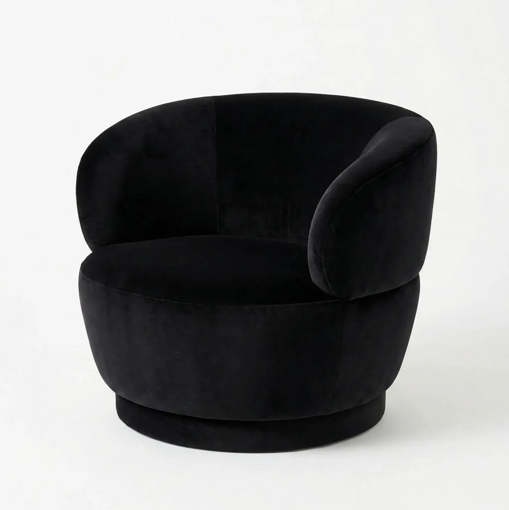 Interior Ave - Luna Swivel Armchair - Black