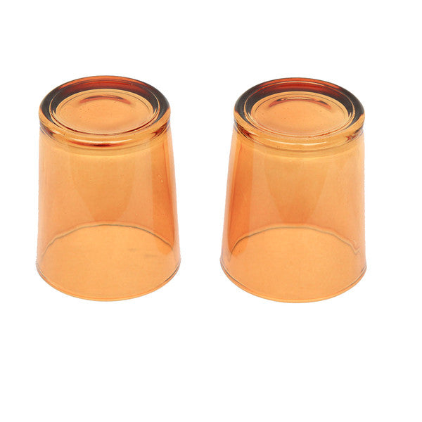 10 Pack Orange Glass Votive Tealight Candle Holders House Party Centerpiece Xmas Wedding Decor Glass Candlestick Party Decorations Bridal Baby Shower Event