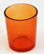 10 Pack Orange Glass Votive Tealight Candle Holders House Party Centerpiece Xmas Wedding Decor Glass Candlestick Party Decorations Bridal Baby Shower Event