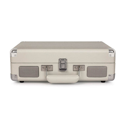 Crosley Cruiser Bluetooth Portable Turntable - White Sands + Bundled Majority D40X Bluetooth Speakers