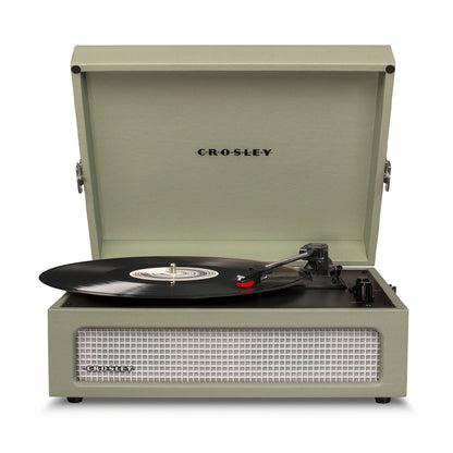Crosley Voyager Bluetooth Portable Turntable + Crosley Turntable Stand Bundle - Sage