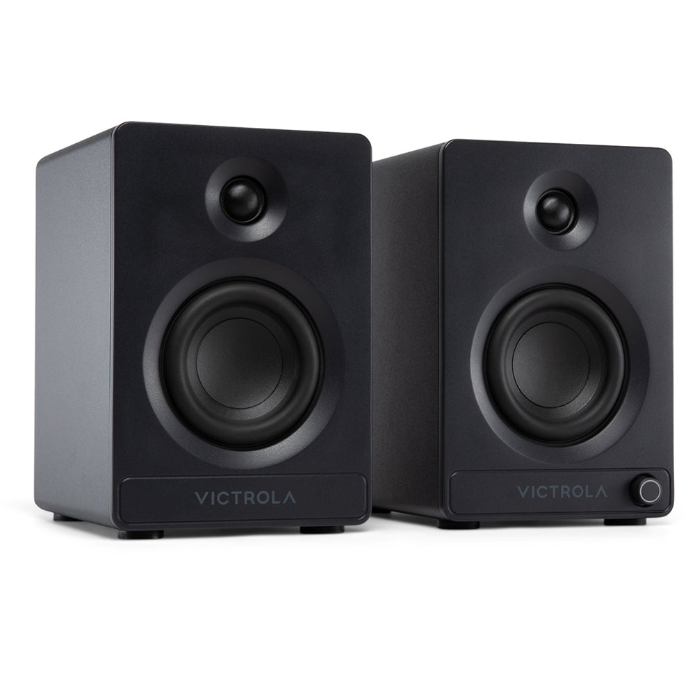 Victrola Tempo Bookshelf Speakers - Black