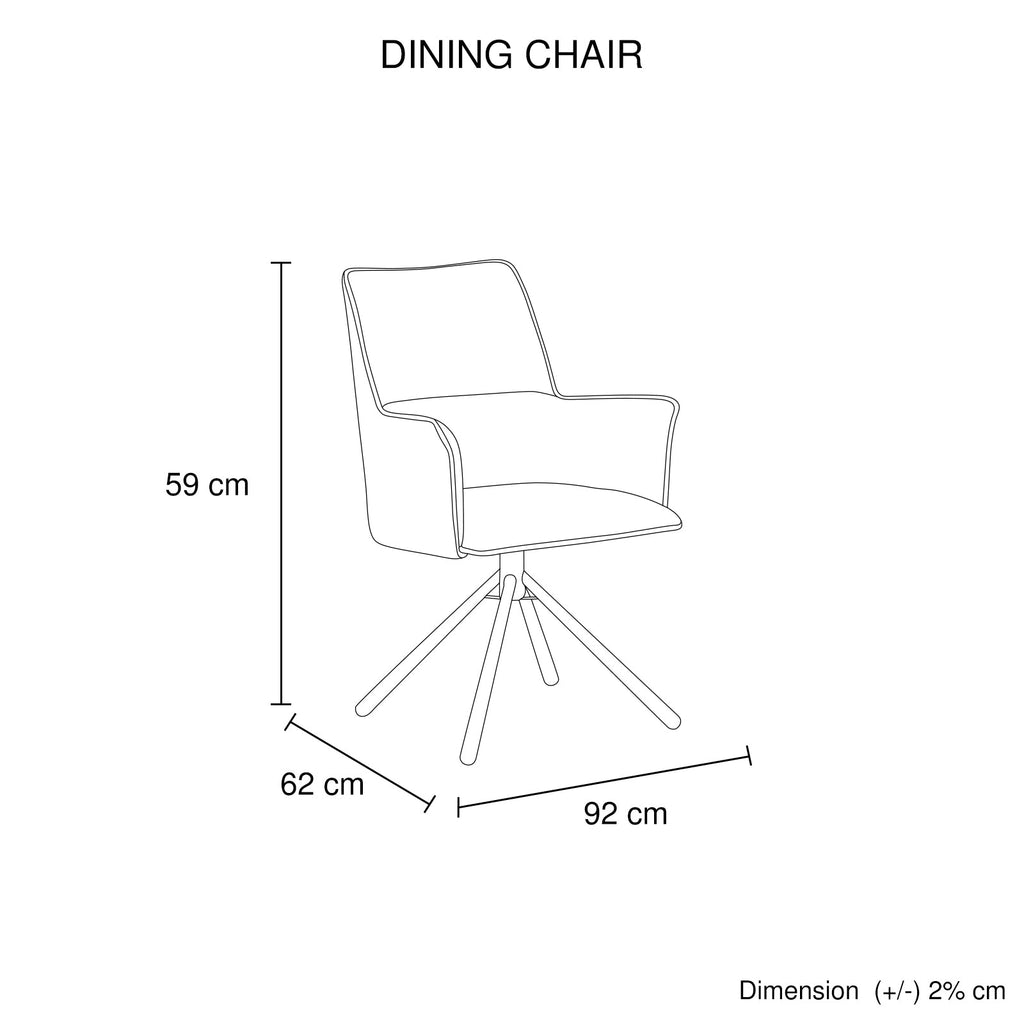 Dining Chair Green Linen Fabric Upholstered Seat Powder Coated Iron Legs