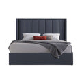 Gas Lift King Bed Frame MDF in Black