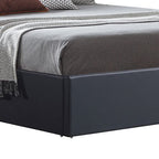 Gas Lift King Bed Frame MDF in Black