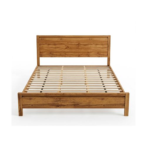 King Bed Frame with Natural Timber Look Finish