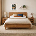 Queen Bed Frame with Natural Timber Look Finish