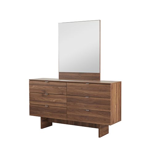 Dresser Mirror with Melamine Finishing 6 Drawers