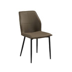 Dining Set Sintered Stone Table Faux Leather chairs
