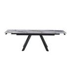 Sintered Stone Top Sturdy Feet Powder Coating Dining Table