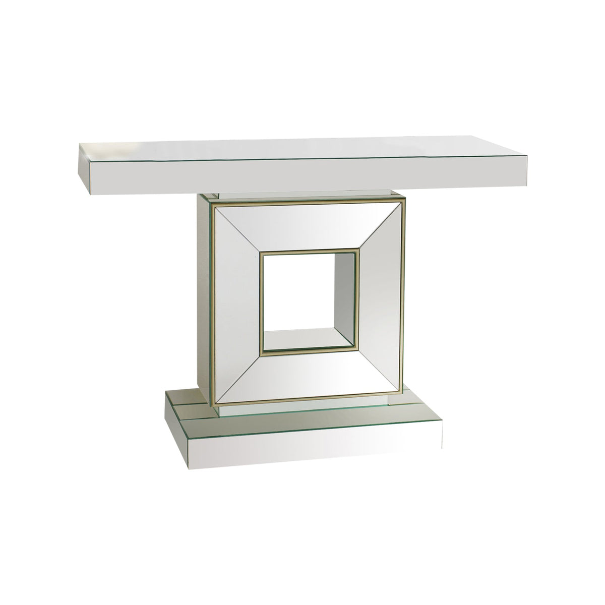Hall Table Rectangular Shape MDF & Mirror Attractive Base