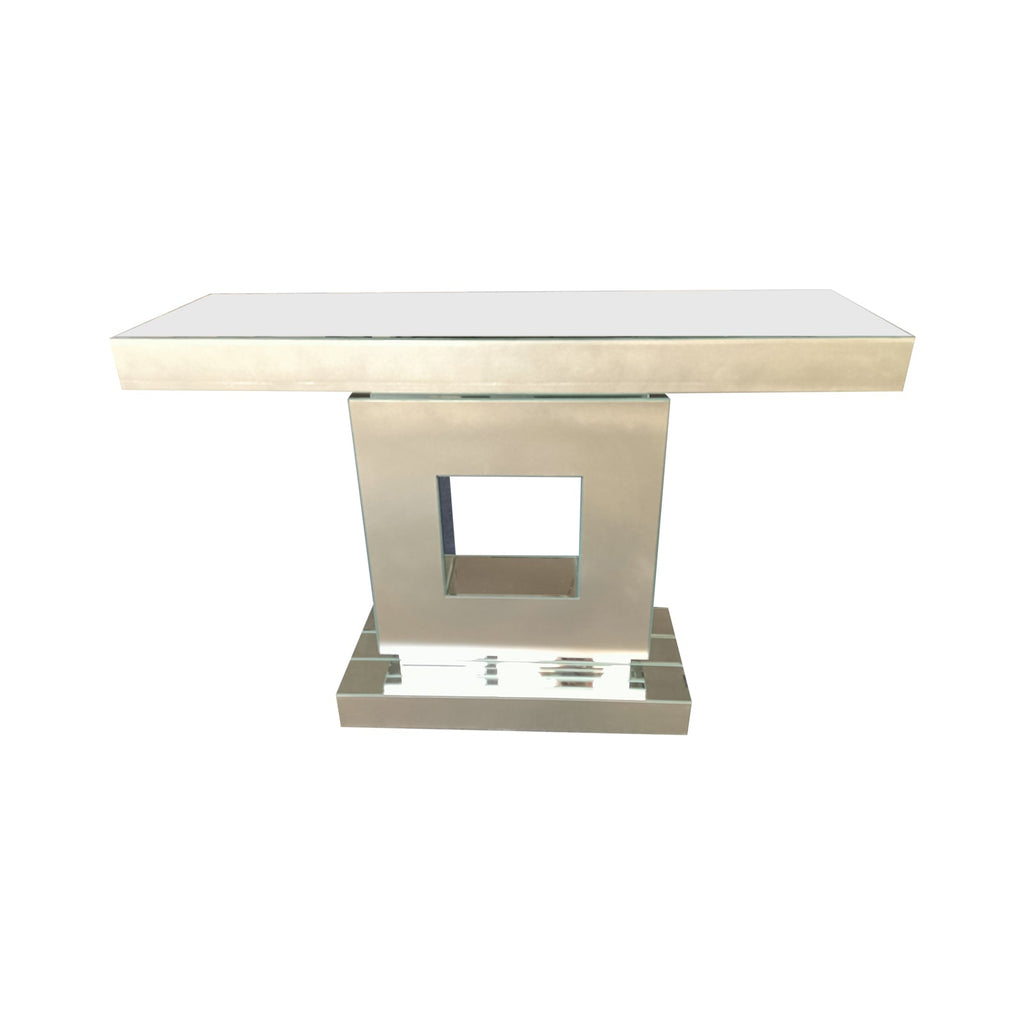 Hall Table Rectangular Shape MDF & Mirror Attractive Base