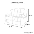 3+2+1 Seater Recliner Sofa In Faux Leather Lounge Couch in Black