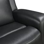 3-1-1 Seater Electric Leather/PVC Black Recliner Set