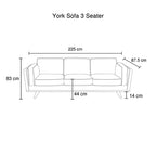 3+2+1 Seater Sofa BlueFabric Lounge Set for Living Room Couch with Wooden Frame