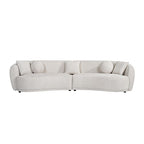 4 Seater Curved Fabric Sofa
