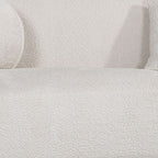 4 Seater Curved Fabric Sofa