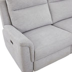 Fabric Electric Recliner Grey Chaise Sofa with Storage