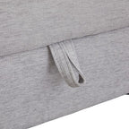 Fabric Electric Recliner Grey Chaise Sofa with Storage