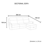 Fabric Electric Recliner Grey Chaise Sofa with Storage