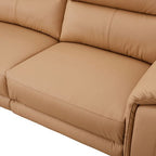 Top Grain Leather Electric Recliner Chaise Sofa with Storage