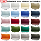 Artex 250TC 100% Cotton Sheet Set Single Navy