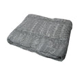 Cable Grey Knitted Throw Rug