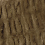 Harper Soft Ruched Pattern Faux Fur Throw Rug 127 x 152 cm Brown