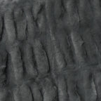 Harper Soft Ruched Pattern Faux Fur Throw Rug 127 x 152 cm Charcoal