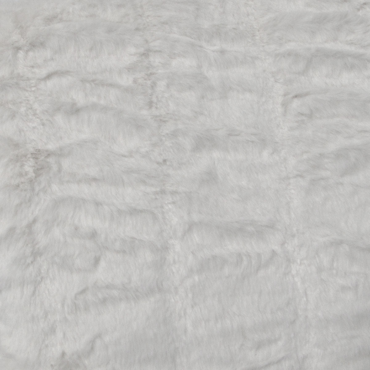 Harper Soft Ruched Pattern Faux Fur Throw Rug 127 x 152 cm White
