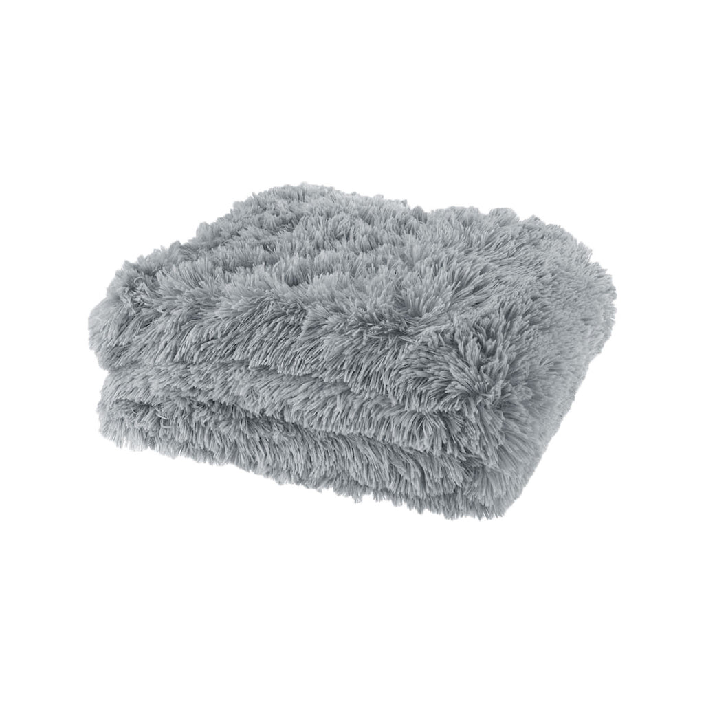 Lucia Nutural Collection Shaggy Throw Rug 127 x 152cm Grey