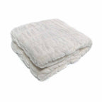Meadow Soft Faux Fur Throw Rug 127 x 152 cm Off White