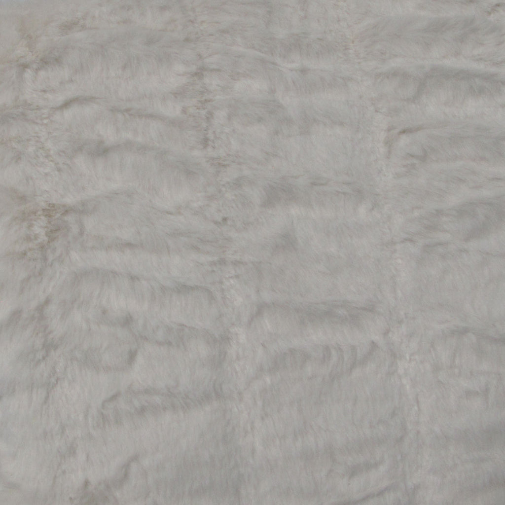 Meadow Soft Faux Fur Throw Rug 127 x 152 cm Off White