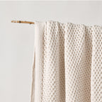 Bianca Sofala Cream Polyester Chenille Throw Rug 130 x 170 cm