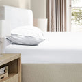 Ramesses 2000TC Bamboo Embossed Fitted Sheet Combo Set White King