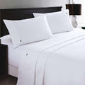 Deluxe Linen 1200TC Cotton Rich Sheet Set White King Single