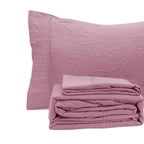 Ramesses Classic Rose Pebble Wash Linen Look Alternative Sheet Set King Single
